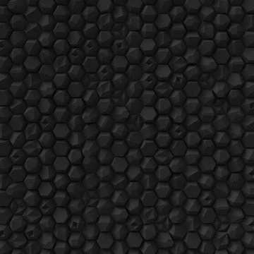 Black abstract hexagons backdrop © dymentyd