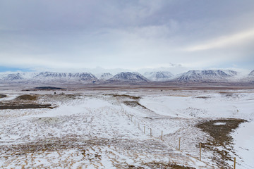 Iceland rural winter scene