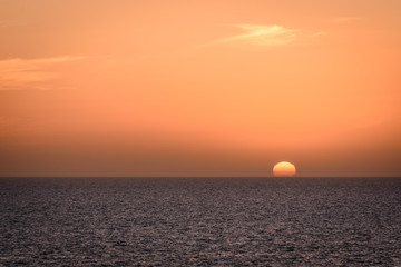 Sunset during summer in Gran Canaria, Spain