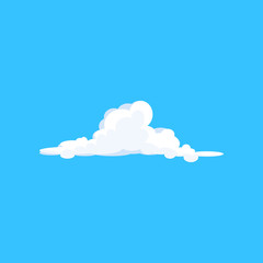 Clear sky with single cloud vector illustration