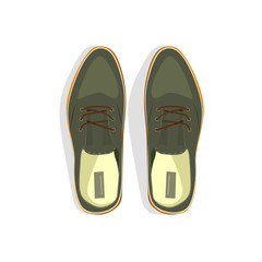 Gray male shoes vector illustration