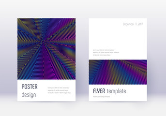 Minimalistic cover design template set. Rainbow ab