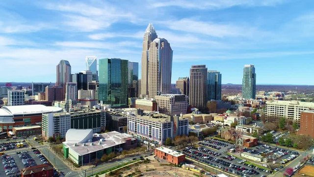 Charlotte North Carolina NC Drone Skyline Aerial