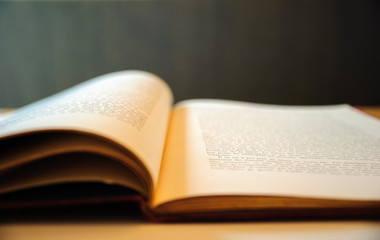 An opened vintage book