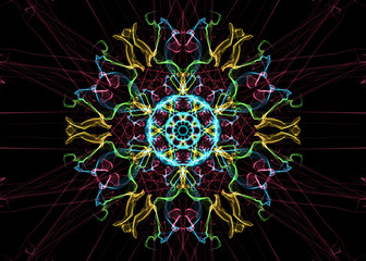 abstract gothic symmetrical flame pattern