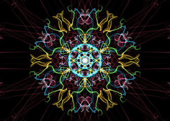 abstract gothic symmetrical flame pattern