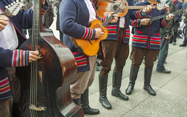 Croatian musicians in traditional Slavonian costumes