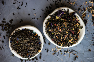 Floral tea in a bowl