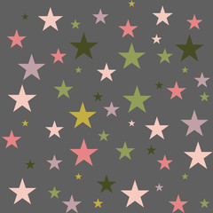 Seamless vector of multicolored geometric shapes on a dark background