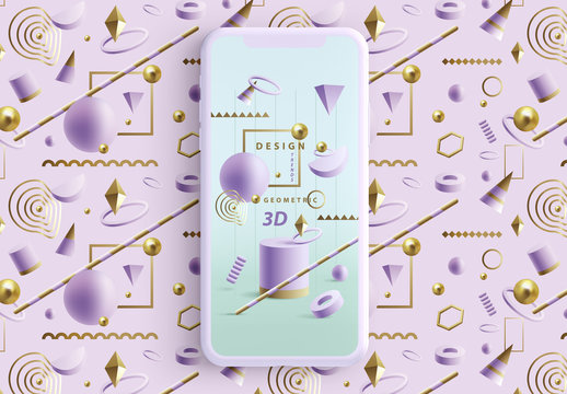 Social Media Story Layouts with Purple Geometric Shapes
