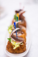 salad fish food dish sushi cocktails menu