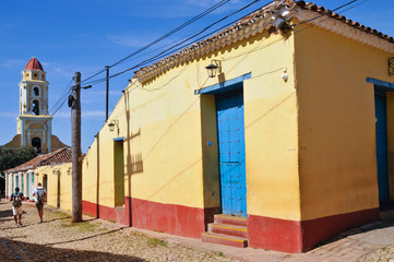 Fototapeta na wymiar Stadtansicht, Straßenszene, Trinidad, Kuba