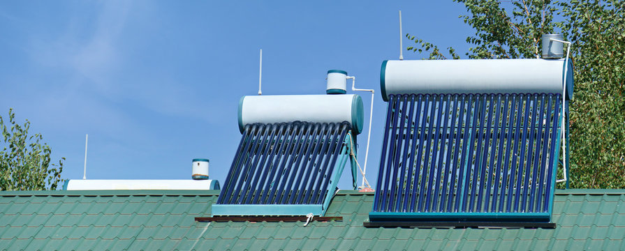 Solar water heater for home.