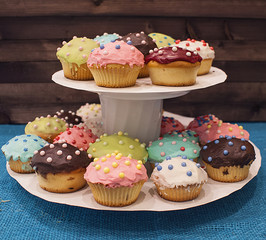 colorful Easter cupcakes