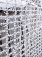 Patterns from supercooled fog with hoarfrost