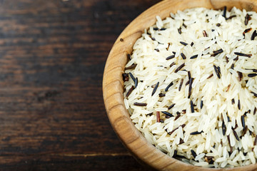 wild rice in a plate