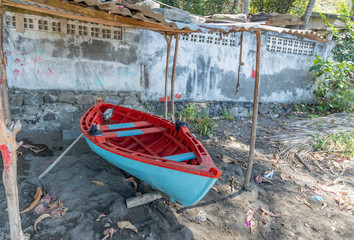 Saint Vincent and the Grenadines, Wallilabou bay, boat