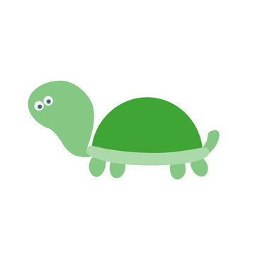 Cartoon picture with home pets, domestic animals, turtle, tortoise. Vector illustration.