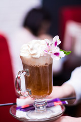 cocktail drink floral glass