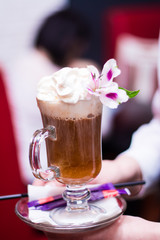 cocktail drink floral glass