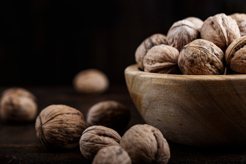 whole walnuts place for text