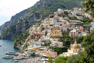 Naklejka premium General view of Positano Town in Naples, Italy