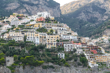 Naklejka premium General view of Positano Town in Naples, Italy