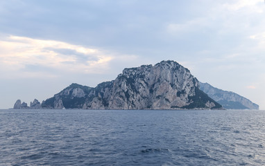 Plakat Cliff in Capri Island in Naples, Italy
