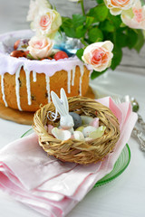 Easter table decoration. 