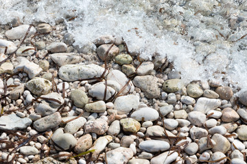 shore with stones