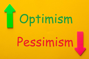 Optimism Pessimism Concept