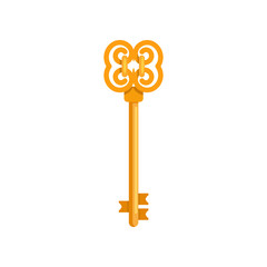 Golden old key illustration