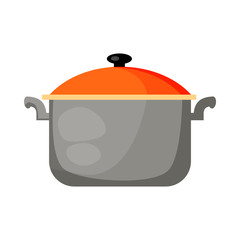 Steel saucepan illustration