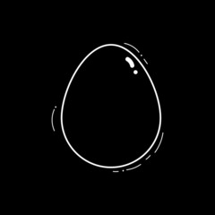 Simple egg on a black background