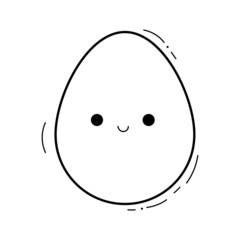 Simple egg on a white background - Vector