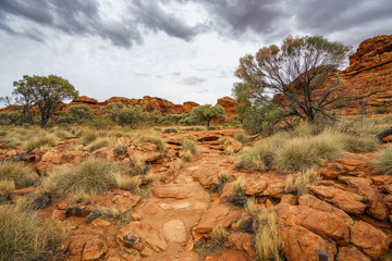 hiking in kings canyon in watarrka national park, northern territory, australia 21