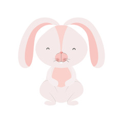 cute rabbit isolated icon
