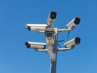 Image with various video surveillance cameras