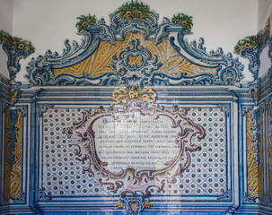 Portuguese ceramic paving mosaics and painted wall-tiles -azulejos