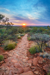 hiking kings canyon at sunset, watarrka national park, northern territory, australia 38