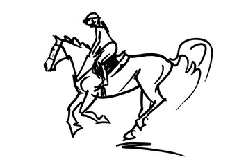 Jockey on the horse