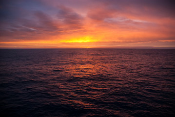 Fototapeta premium Antartic sunset landscape, south pole