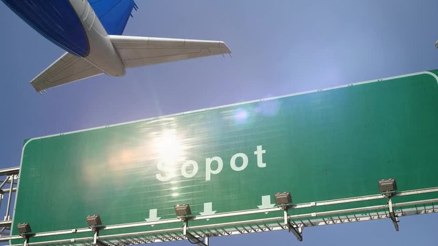 Airplane Take off Sopot