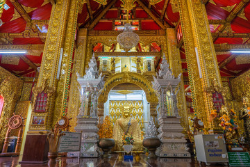 Fototapeta premium Lamphun, Thailand -February 13, 2019 : Temple Wat San Pa Yang Luang, Lamphun, Thailand