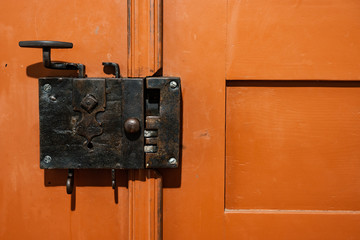 old lock on the door