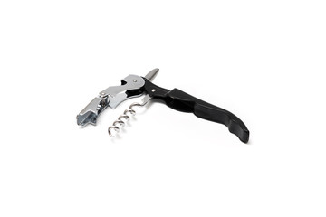 Close Up Shot of a Multifunctional Bottle Opener Isolated on White