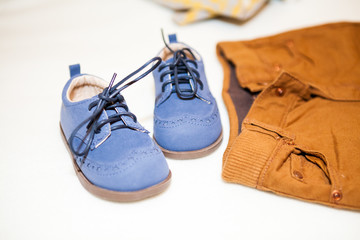 Clothes and shoes for a baby boy