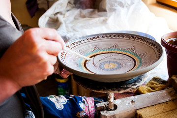 Ceramic pots, objects and tools from a potter workshop