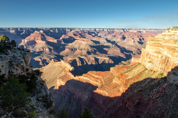 View of sunrise in Grand Canyon national park, Arizona, USA