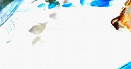 Chaotic lines on soft background in cartoon style. Abstract art in very bright juicy colors. Surreal painting texture. Psychedelic modern art. Warm saturated backdrop. Funny style crazy artwork.